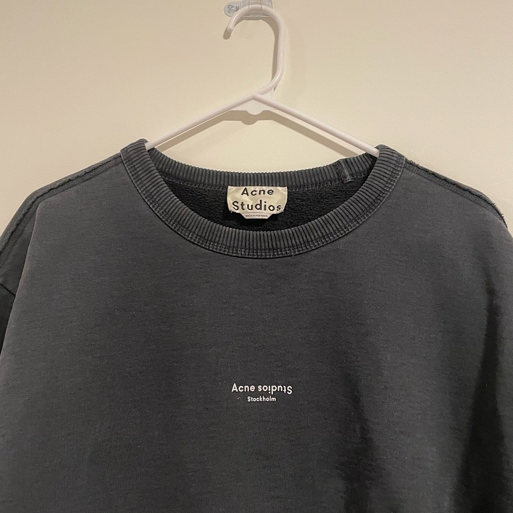 Acne Studios Reverse Logo Sweatshirt in black